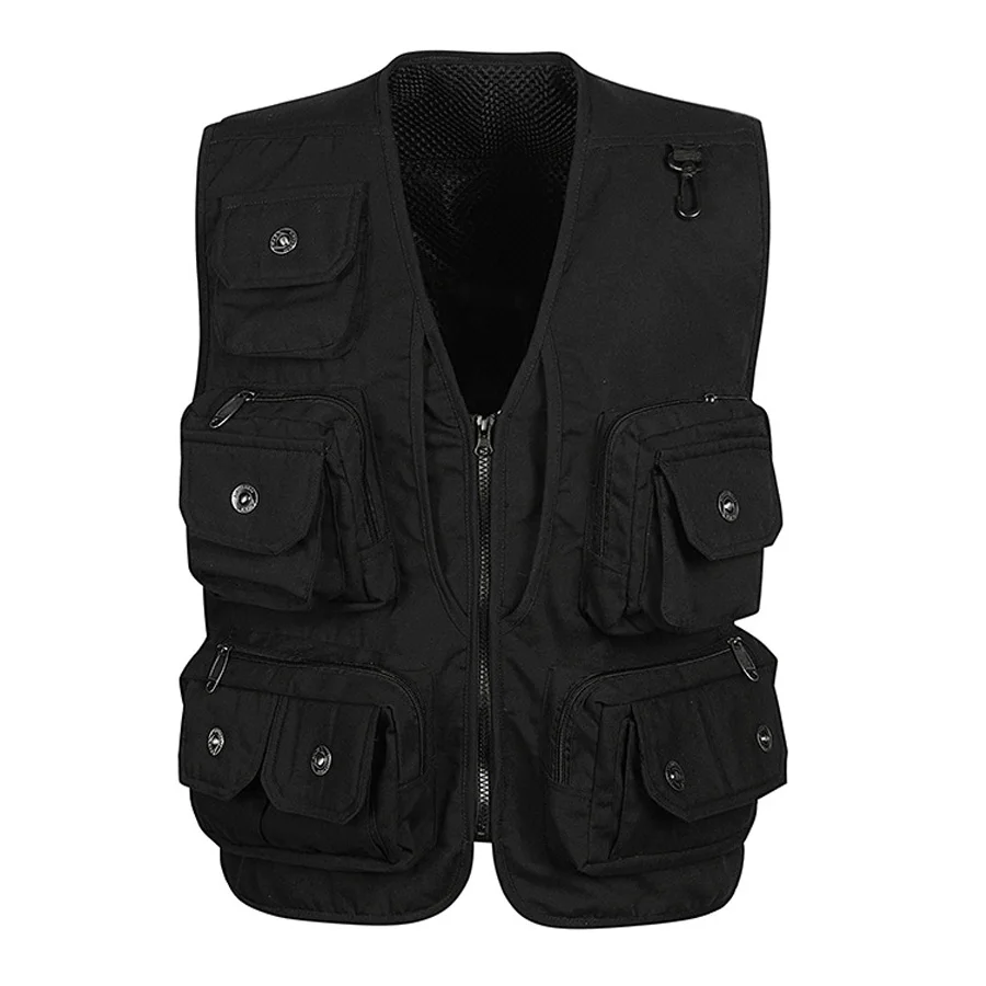 

Mens Vest Sleeveless Jacket Style Casual Vest Military Tactical Clothes Father Director Photography Fisherman Brand Pocket Vest