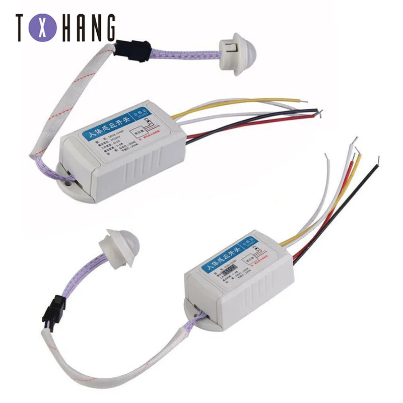 

Switch 220V/110V IR Infrared Module Body Sensor Intelligent Light Lamp Motion Sensing Switch Adjustable Movement PIR Switch