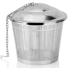 1 шт. 304 нержавеющая сталь Сетчатое ситечко для чая шар фильтр для чая для повторного использования с крюком чайная Сетка шар фильтр для заварки чая