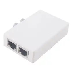 RJ45 мини двойной 2 Way Порты и разъёмы сети Руководство Обмен Switcher переключатель коробки Адаптер HUB #44424