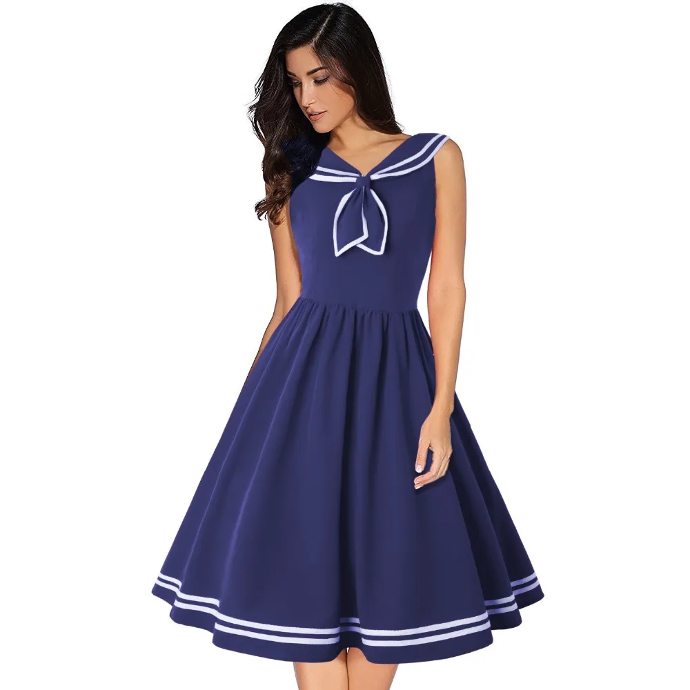 SexeMara New Vintage Accessory Sailor Collar 1950s Navy Style Ladies