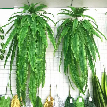 

1pc Silk Persian fern leaves wall planted decoration Hanging rattans
