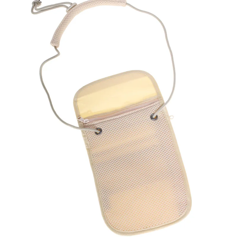 DIHFXX женская сумка-мессенджер Обложка на паспорт для поездок кошелек для мужчин путешествия досуг подвесной кулон безопасности Противоугонный пакет DX-46 - Цвет: Слоновая кость