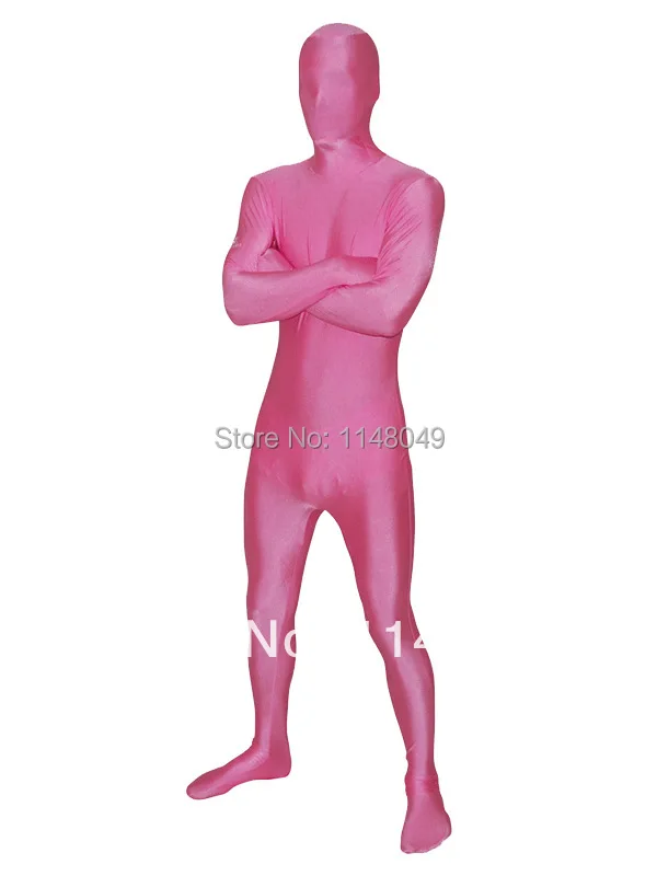 Розовый спандекс всего тела зентай костюмы комбинезон из лайкры