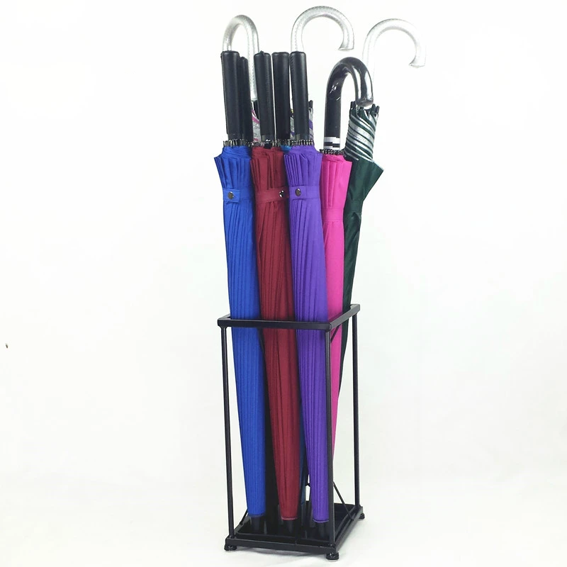 Home hotel lobby umbrella rack shelf floor containing umbrella barrel