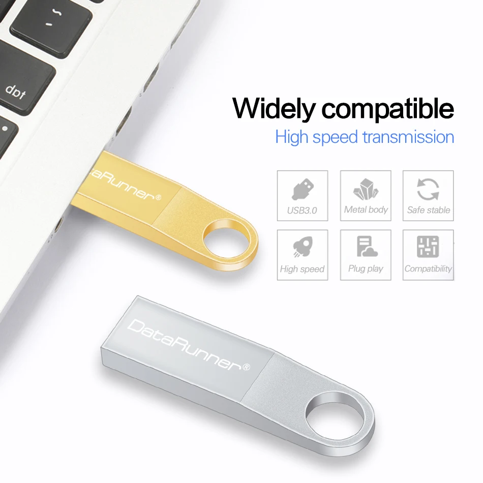New DataRunner Metal Usb Flash Drive High Speed Pen Drive 8GB 16GB 32GB 64GB Usb Stick 3.0 Pendrive Waterproof Memory Flashdisk