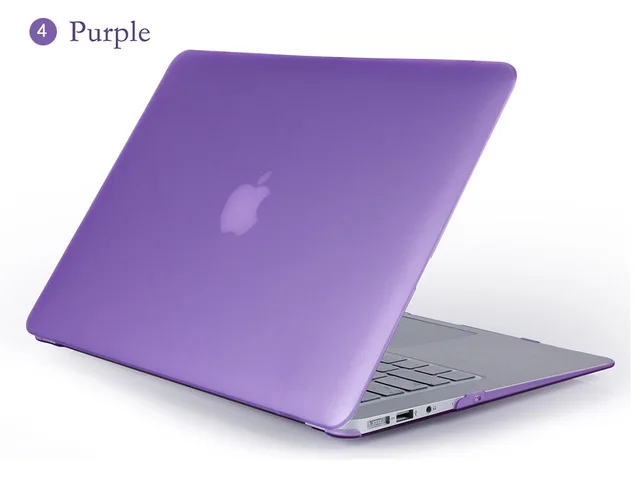 3 в 1 для Mac Book Air 1" Pro 13/15" retina 12 защитный чехол для Macbook Air 13 Touch bar 2012 2013 - Цвет: Matte purple