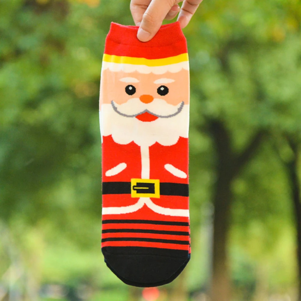 Soft Comfortable Girls Cute Christmas Holiday Mid Calf Cotton Socks