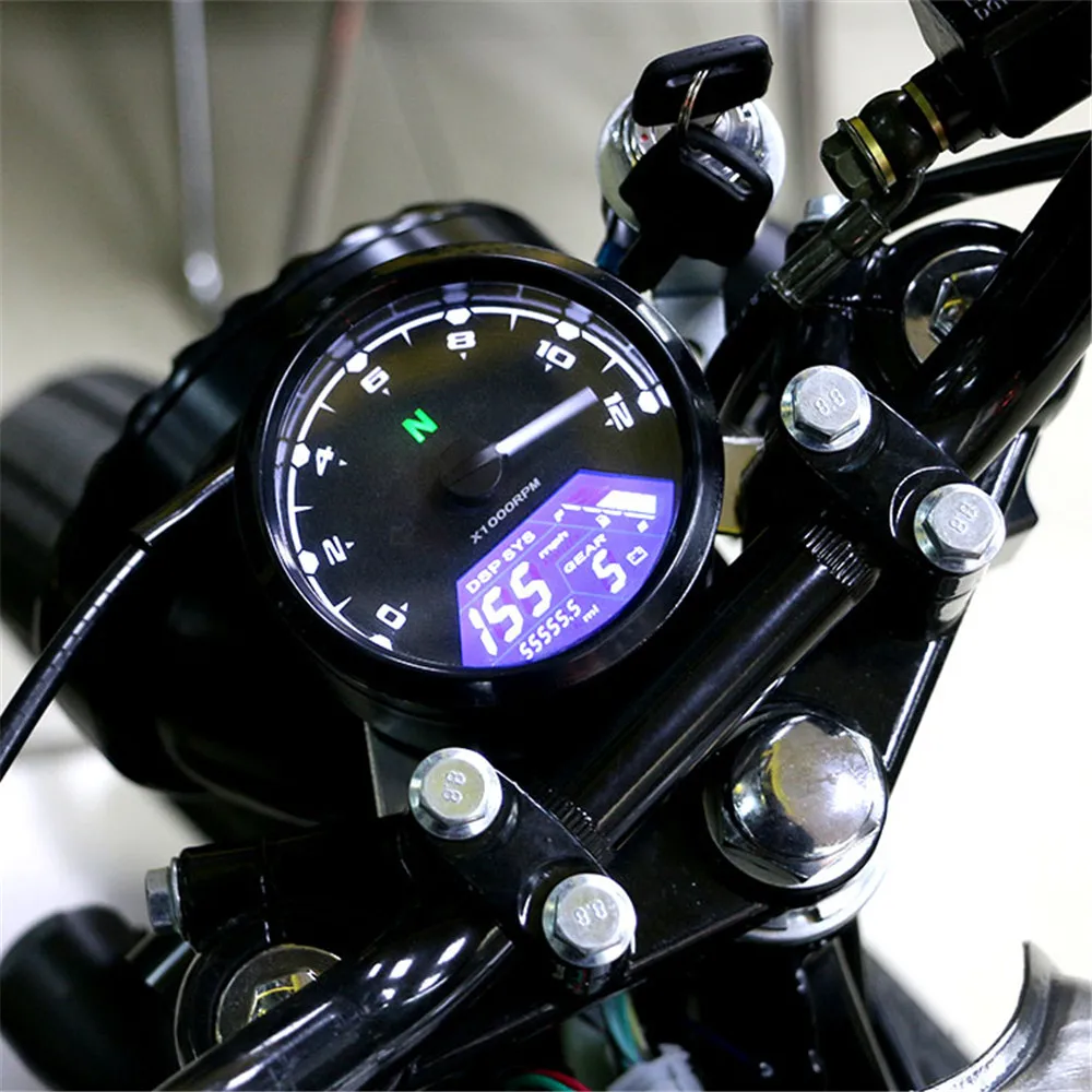 Medidor da motocicleta led digita luz indicadora