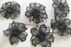 10PC/ Lot  black flower patches lace patch 3D handmade floral headwear wedding dress clothes sewing accessories   ► Photo 2/3