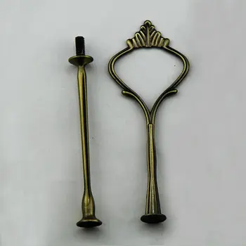 

Cake tools small Crown Bronze design 2 tiered fruit stand/cake stand centre handle/ FREE SHIPPING! 200 sets/ bag.