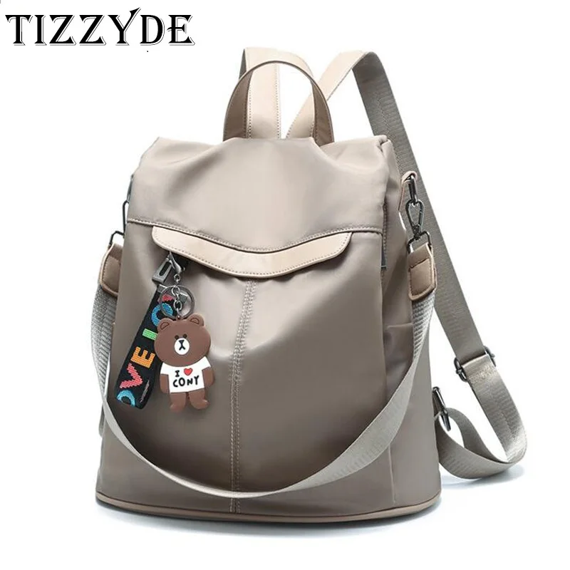 

2019 New Solid Color Simple Pendant One Shoulder Oxford Cloth Waterproof Student Bag Travel Leisure Backpack BZH090