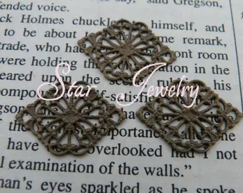 

16*22mm antique bronze filigree connector beads