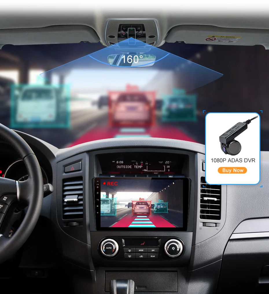 Clearance AWESAFE 2 din Android Car DVD Player GPS for Mitsubishi Pajero 2004 2005 2006 2007 2008 2009 2010 2011 2012 2013 2014 Radio 4