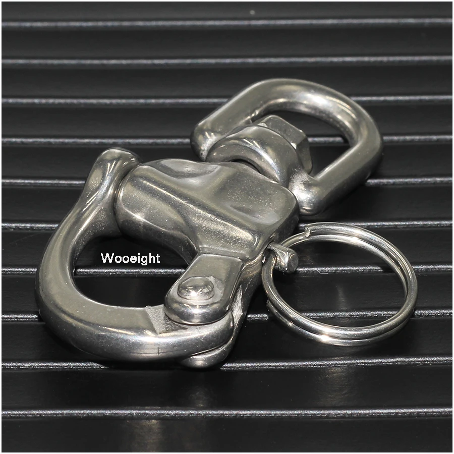 316 Stainless Steel Swivel Shackle Boat Marine Heavy Duty Snap Shackle D Ring Swivel Bail Hardware Quick Release Chain Hook (3)