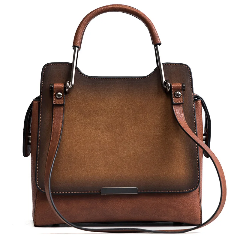 

MENGXILU Vintage Women Handbag Retro Pu Leather Tote Bag Sequined Luxury Brand Female Simple Shoulder Bag Metal Top Handle 2018
