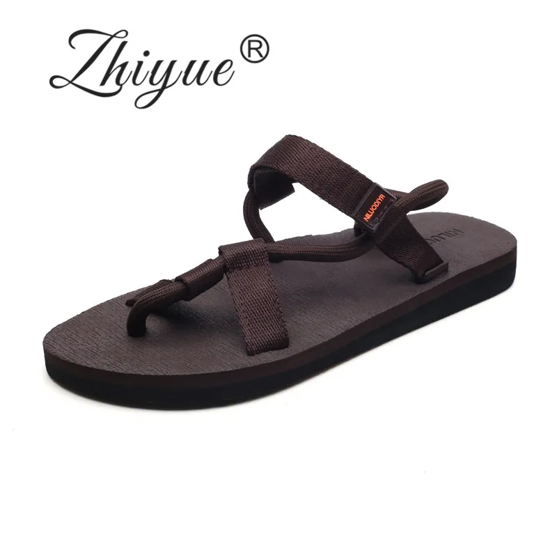 

ZHI YUE Men Sandals Flip Flops Shoes Gladiator Sandals Beach Shoes Men and Women Casual Shoes Slip-on Flat Slides Sandalias