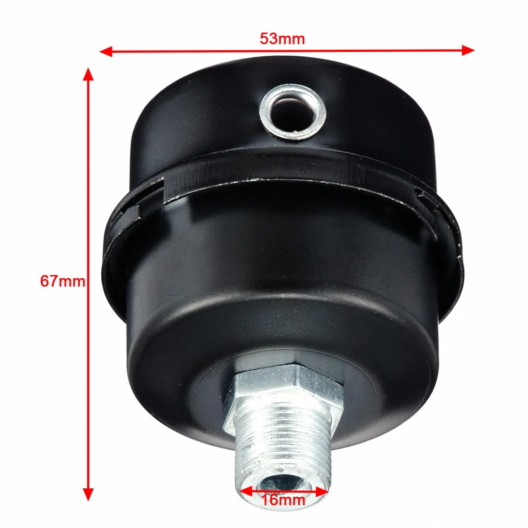 1pc Metal Air Intake Filter Noise Muffler Silencer 5/8" 16mm Thread For Oil-less Air Compressor
