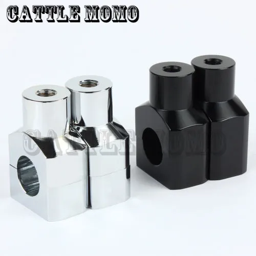 Chrome&Black 1" Motorcycle Handlebar Riser 25mm for Honda Shadow VLX