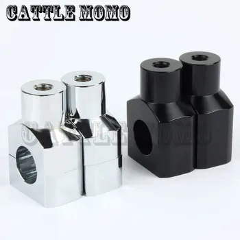 

Chrome&Black 1" Motorcycle Handlebar Riser 25mm for Honda Shadow VLX 600 VTX1800 ACE 750 Billet Handlebar Bar Risers 1 Pair