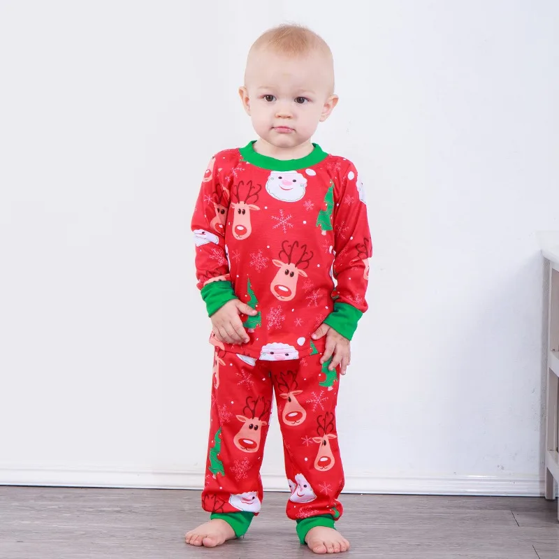

Infant Big Sister Little Sister Matching Outfits Toddler Girl Boy Santa Print Sleepwear Baby Pajamas Set Christmas Rompers