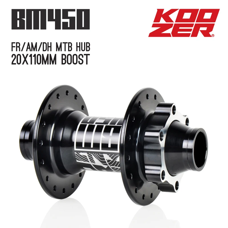 Koozer BM450 для спуска на гору, 20 мм, усиленная велосипедная ступица, 32 отверстия, 20x110 мм, дисковый подшипник FR AM DH MTB, ступицы для горного велосипеда