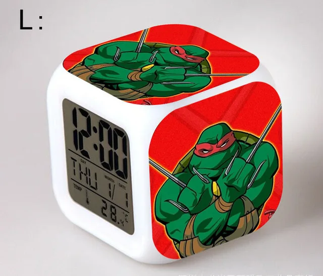 Teenage Mutant Ninja Turtles Alarm Clocks,Color changing TMNT Alarm