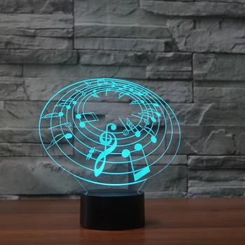 

Musical Note 3d Lamp 7 Color Led Night Lamps For Kids Touch Led Usb Table Lampara Lampe Baby Sleeping Nightlight Kids Lamp