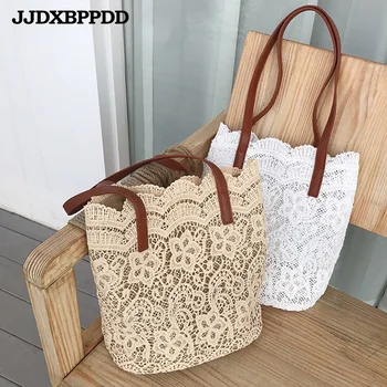 

JJDXBPPDD woman lace bags new summer Women Messenger Bag bucket Shoulder Bag Lady Lace Crossbody Bags women handbag