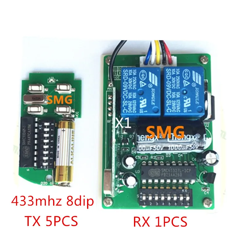 

5PCS 433mhz Malaysia 5326 dip switch remote control with Dip switch 1PCS receiver