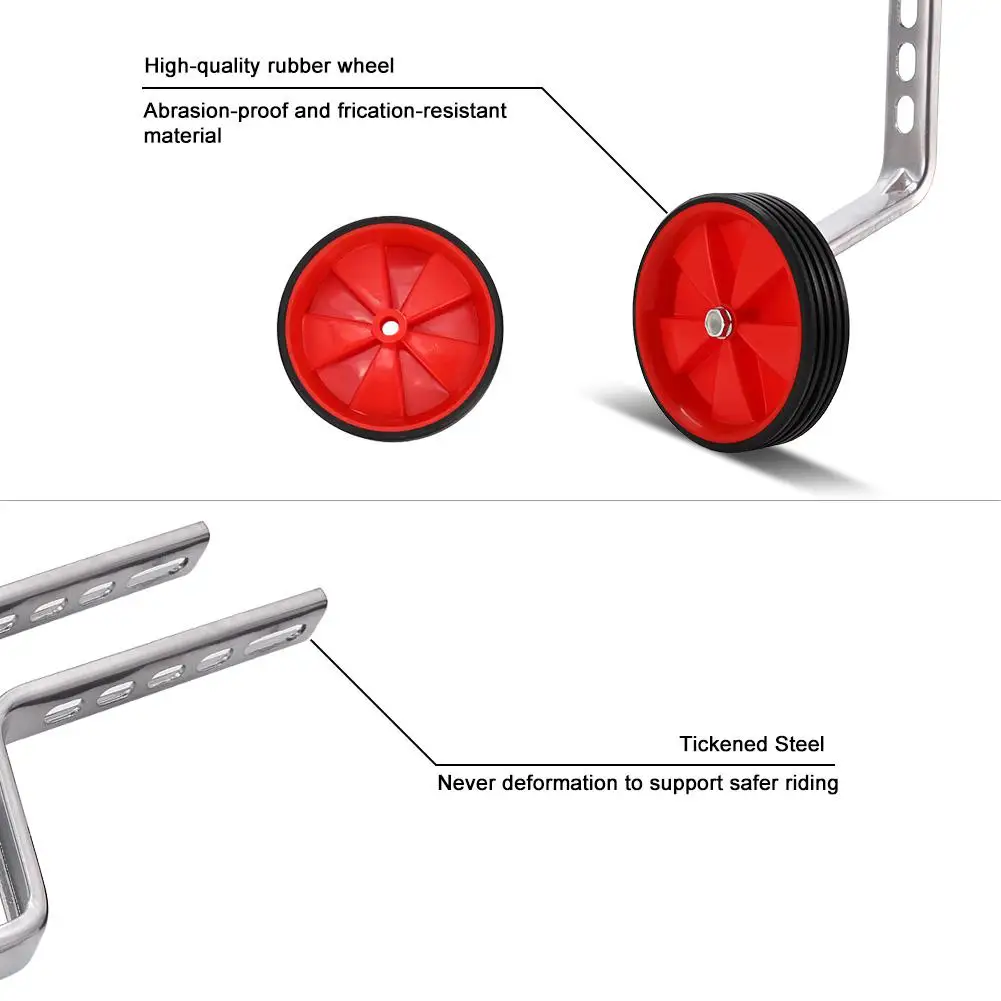 Универсальные велосипедные тренировочные колеса от 12 до 20 дюймовый детский велосипед боковые колеса Стабилизатор велосипеда Вспомогательные колеса