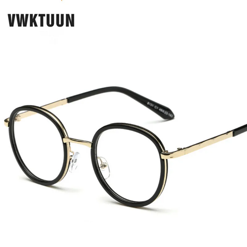 VWKTUUN очки круглые очки ретро очки женские мужские прозрачные линзы очки Рамка оправа для очков