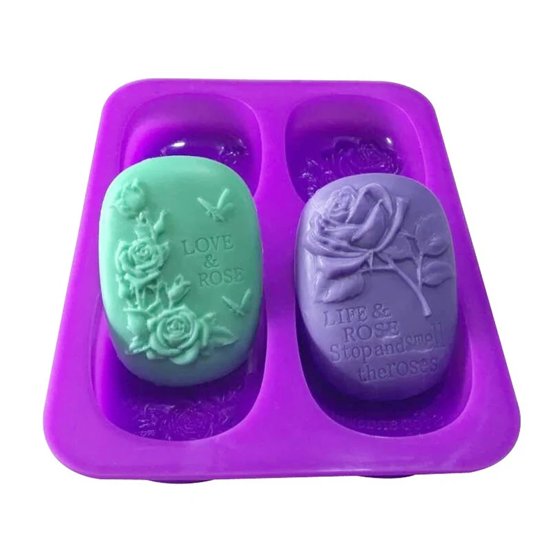 

Hot Silicone Aromatherapy Soap Mold Rose Pattern Pudding Cake Mooncake Mould Decorate Tool FQ-ing