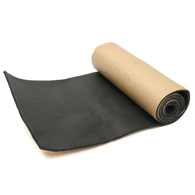 200X50X1cm Acoustic Foam Flat Panel Soundproofing Wall Panel Board Sound Absorption Sponge Mat for Car Studio Color Black