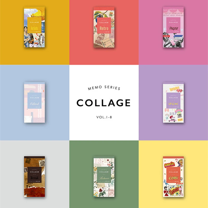 

Card Lover Retro collage deco. Notepad memo pad paper message note