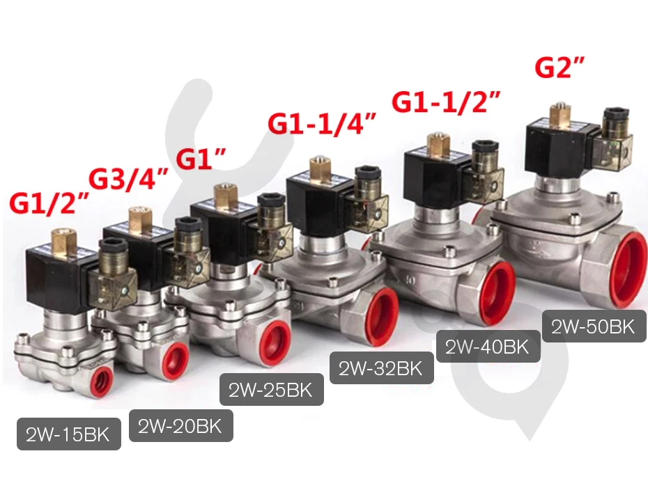 Нормально разомкнутый, нержавеющая сталь, Соленоидный клапан, водяной клапан, воздушный клапан, 380V 220VAC 12V 24VDC, g1/" G3/8" G1/" G3/4" G" G1 1/4" G2