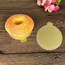 Behogar 100 шт. цвета: золотистый, серебристый круглый мусс чудодейственное, с ПВА Панели Золотая бумага десерт из кекса отображает лоток для выпечки декоративные инструменты