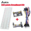 Breadboard Power Module 830 points Solderless Prototype Bread board kit Jumper wires Cables For Arduino diy kit Raspberry Pi ► Photo 1/6