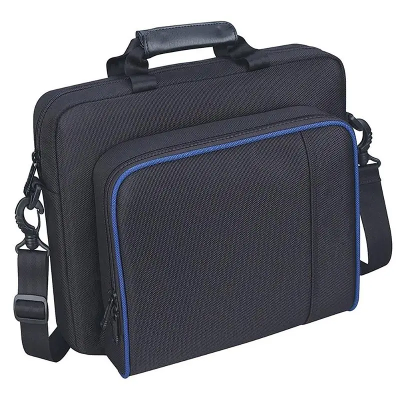 

Canvas Shoulder Zipper Bag Carrying Case Backpack for PlayStation 4 PS4 Pro Game Console Adjustable Shoulder Strap Polyester