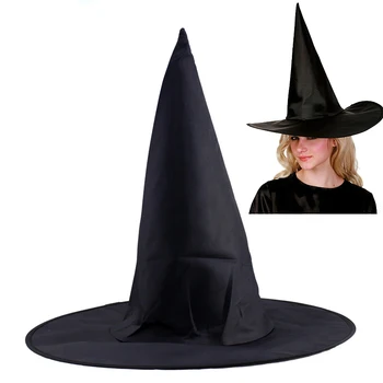 

Newly Oxford Cloth Steeple Hat Magic Hat Halloween Witch Hat Wizard's Hats Party Cosplay Costune Supplies m99