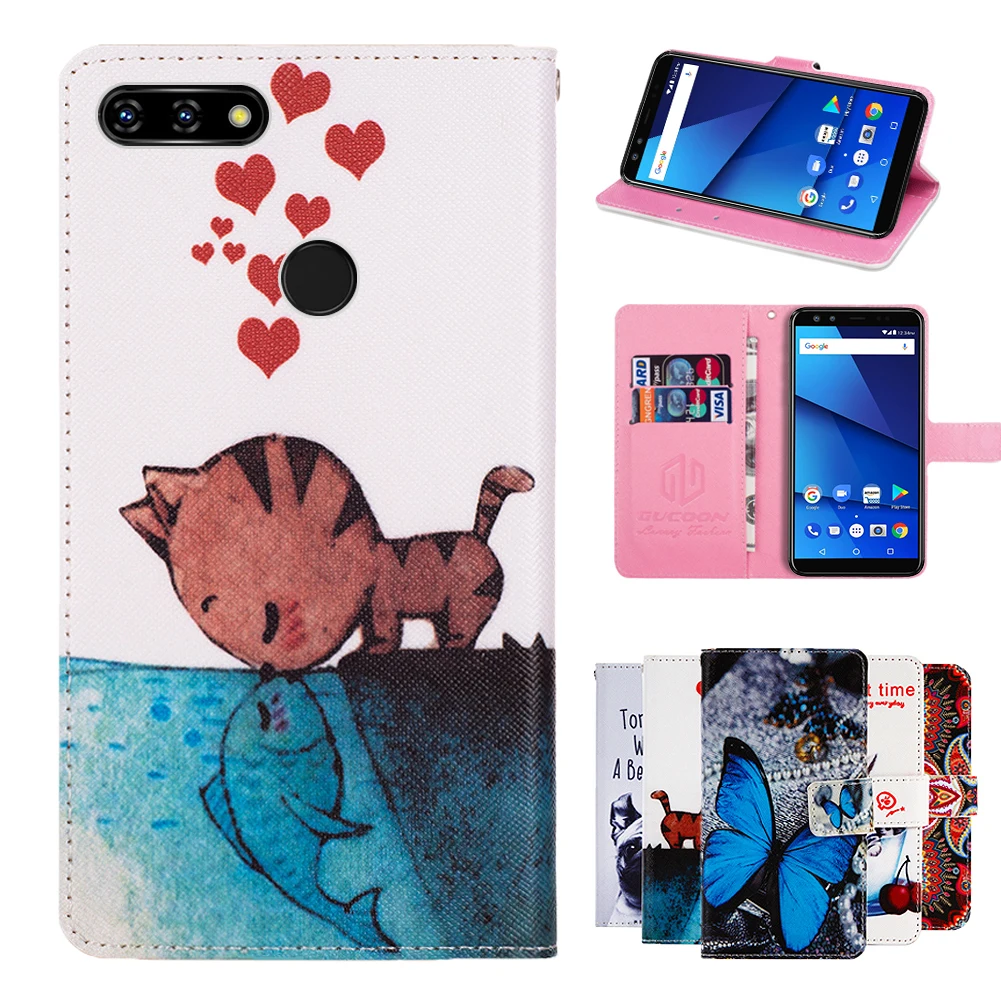 

GUCOON Cartoon Wallet Case for BLU Vivo X Fashion PU Leather Cover Lovely Cool Cases Cellphone Bag