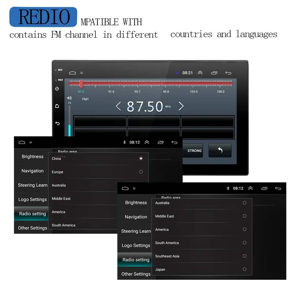Clearance SZBULOAI Android 8.1 System 16G Memory Touch Screen 7 Inch HD Car Bluetooth MP5 Player 2 DIN Universal GPS Navigation WIFI 15