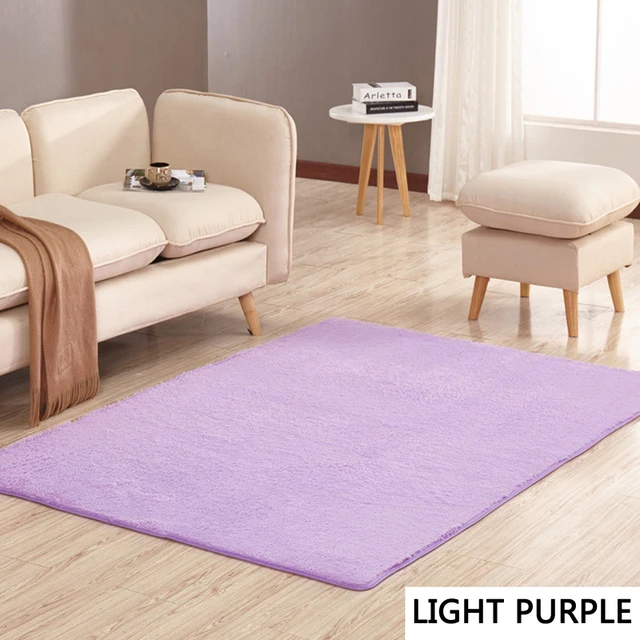 EHOMEBUY New 2018 Rugs Anti Slip Light Purple Home Hotel Floor Carpets ...