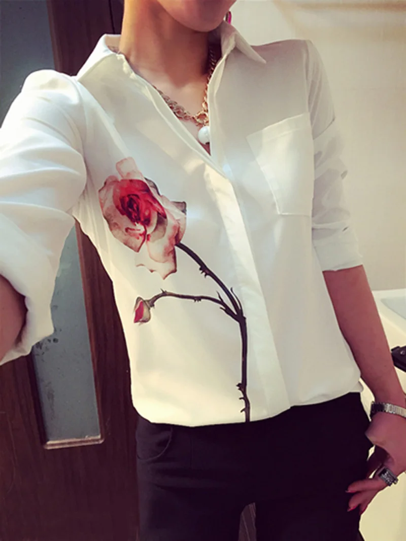 2016 Korean White Shirt Chiffon Blusas Femininas za Women coco White Black Blouses Elegant channel Woman Clothes _ - AliExpress Mobile