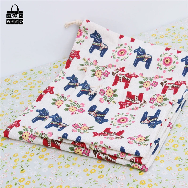 1 x Cute pony 100% cotton bag Travel Accessories Clothes underwear shoes kids toy Storage Pouch Luggage Packing Organizers bag