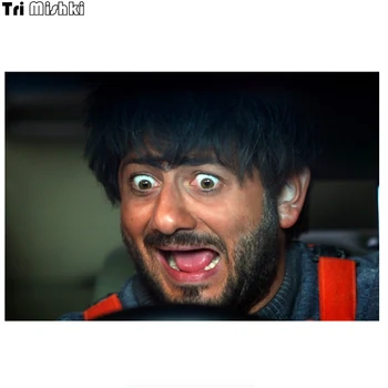 

Tri Mishki WCS020 20x13cm Shocked Misha car sticker funny colorful car stickers auto automobile decals