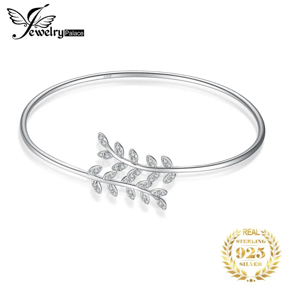

JewelryPalace Bracelets For Women 1.2ct Zirconia Adjustable Cuff Bracelet 925 Sterling Silver Fashion Jewelry friendship Gift