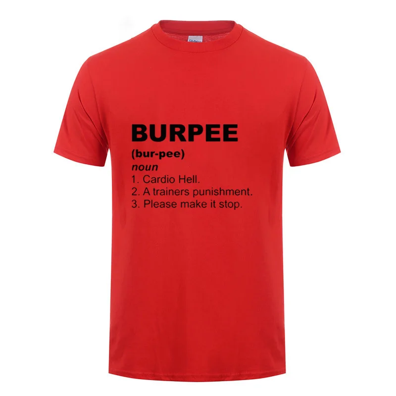 Офисная футболка с надписью «Burpee Definition», забавный подарок на день рождения для мужчин, уличная свободная хлопковая футболка для кроссфита, тренировочная одежда для спортзала