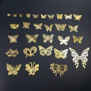 

Retail Filigree butterfly Wraps Connectors Embellishments Crafts Gift Decoration DIY Findings Clothing accessorie