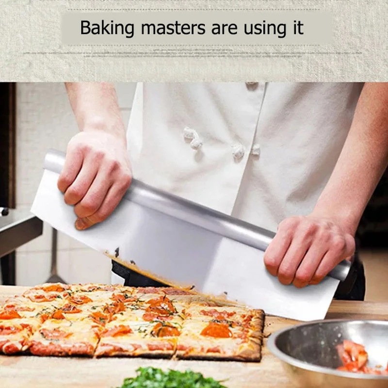 New Stainless Steel 12" Professional Pizza Knife Rocker Knife Pizza